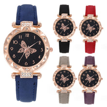 Load image into Gallery viewer, Stylish Simple Butterfly Ladies Quartz Watch Women's Multicolored Belt Quartz Watch Retro Casual Ladies Wristwatch
