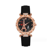 Load image into Gallery viewer, Lotus Case Eiffel Tower Quartz Couple Watch Multicolored Imitation Leather Watchband Wrist Watch for Women
