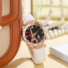 Load image into Gallery viewer, Lotus Case Eiffel Tower Quartz Couple Watch Multicolored Imitation Leather Watchband Wrist Watch for Women
