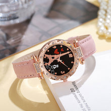 Load image into Gallery viewer, Lotus Case Eiffel Tower Quartz Couple Watch Multicolored Imitation Leather Watchband Wrist Watch for Women
