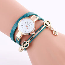 Load image into Gallery viewer, Ladies Winding Bracelet Watch Women Bracelet Watch Fashion Pendant Watch Simple Quartz Watch Performance Wristwatch

