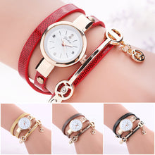Load image into Gallery viewer, Ladies Winding Bracelet Watch Women Bracelet Watch Fashion Pendant Watch Simple Quartz Watch Performance Wristwatch
