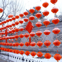 Load image into Gallery viewer, 10/2pcs Traditional Plastic Chinese Red Paper Honeycomb Lantern Reusable Spring Festival Pendant New Year Home Wall Hanging Decor
