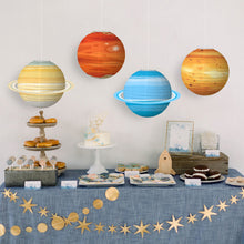 Load image into Gallery viewer, Star Planets Series Folding Lantern Paper Lanterns Outer Space Planet Theme Birthday Party Room Decor Kids Boy Planet Paper Lantern
