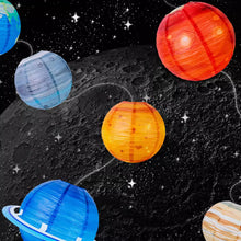 Load image into Gallery viewer, Star Planets Series Folding Lantern Paper Lanterns Outer Space Planet Theme Birthday Party Room Decor Kids Boy Planet Paper Lantern
