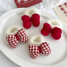 Load image into Gallery viewer, New Year Red Bow Hair Ties Scrunchies High Elasticity Hair Head Rope Birthday Christmas Sweet Hair Band Hairpin Head Accessories

