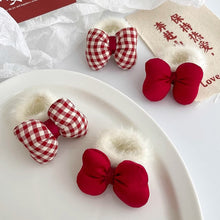 Load image into Gallery viewer, New Year Red Bow Hair Ties Scrunchies High Elasticity Hair Head Rope Birthday Christmas Sweet Hair Band Hairpin Head Accessories
