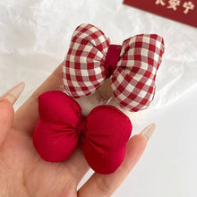 Load image into Gallery viewer, New Year Red Bow Hair Ties Scrunchies High Elasticity Hair Head Rope Birthday Christmas Sweet Hair Band Hairpin Head Accessories
