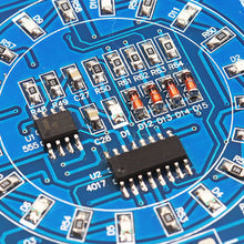 Load image into Gallery viewer, SMD Soldering Practice Board Kit CD4017+NE555 Rotating LED Board DIY Kit Soldering Skill Training Electronic Component Kit
