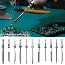 Load image into Gallery viewer, TS100 TS101 Soldering Iron Tips Replacement Soldering Bit for Mini Digital Soldering Iron Head Lead Free B2 BC2 C4 D24 K I Ku ILS C1

