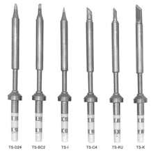 Load image into Gallery viewer, TS100 TS101 Soldering Iron Tips Replacement Soldering Bit for Mini Digital Soldering Iron Head Lead Free B2 BC2 C4 D24 K I Ku ILS C1
