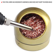 Load image into Gallery viewer, Copper Cleaning Ball Set with Stand for Soldering Iron Tip Tin Cleaner Desoldering Mesh Nozzle Tip Cleaning Copper Wire Cleaner Ball Metal Dross Box Clean Ball
