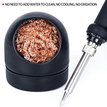 Load image into Gallery viewer, Copper Cleaning Ball Set with Stand for Soldering Iron Tip Tin Cleaner Desoldering Mesh Nozzle Tip Cleaning Copper Wire Cleaner Ball Metal Dross Box Clean Ball
