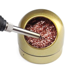 Load image into Gallery viewer, Copper Cleaning Ball Set with Stand for Soldering Iron Tip Tin Cleaner Desoldering Mesh Nozzle Tip Cleaning Copper Wire Cleaner Ball Metal Dross Box Clean Ball
