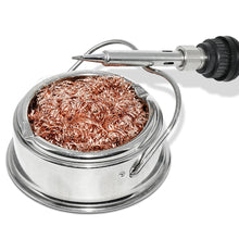 Load image into Gallery viewer, Copper Cleaning Ball Set with Stand for Soldering Iron Tip Tin Cleaner Desoldering Mesh Nozzle Tip Cleaning Copper Wire Cleaner Ball Metal Dross Box Clean Ball

