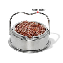 Load image into Gallery viewer, Copper Cleaning Ball Set with Stand for Soldering Iron Tip Tin Cleaner Desoldering Mesh Nozzle Tip Cleaning Copper Wire Cleaner Ball Metal Dross Box Clean Ball
