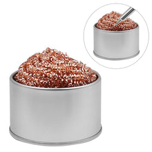 Load image into Gallery viewer, Copper Cleaning Ball Set with Stand for Soldering Iron Tip Tin Cleaner Desoldering Mesh Nozzle Tip Cleaning Copper Wire Cleaner Ball Metal Dross Box Clean Ball
