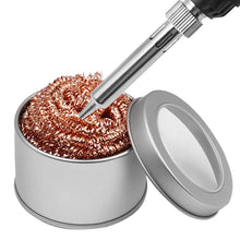 Load image into Gallery viewer, Copper Cleaning Ball Set with Stand for Soldering Iron Tip Tin Cleaner Desoldering Mesh Nozzle Tip Cleaning Copper Wire Cleaner Ball Metal Dross Box Clean Ball
