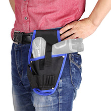 Load image into Gallery viewer, Portable Electric Drill Wasit Bag Electric Wrench Bag with Belt Electrician Tools Canvas Bag Outdoor Work Tools Waist Storage Bag
