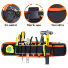 Load image into Gallery viewer, Multifunctional Canvas Tools Storage Waist Bag Electrician Hardware Bag Waterproof Adjustable Portable Outdoor Work Tools Holder Bag
