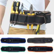 Load image into Gallery viewer, Multifunctional Canvas Tools Storage Waist Bag Electrician Hardware Bag Waterproof Adjustable Portable Outdoor Work Tools Holder Bag
