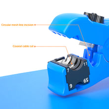 Load image into Gallery viewer, Universal Cutter Stripper Wire Cable for Flat or Round UTP/STP RG59/6/7/11 Wire Coax Coaxial Stripping Tool
