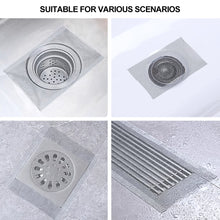 Load image into Gallery viewer, 10/5m Cuttable Shower Drain Hair Catcher Self-Adhesive Floor Drain Stickers Disposable Mesh Sink Strainer Filter Bathroom Kitchen Drain Hair Filter
