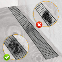 Load image into Gallery viewer, 10/5m Cuttable Shower Drain Hair Catcher Self-Adhesive Floor Drain Stickers Disposable Mesh Sink Strainer Filter Bathroom Kitchen Drain Hair Filter
