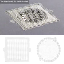 Load image into Gallery viewer, 30pcs Shower Drain Hair Catcher Self-Adhesive Floor Drain Stickers Disposable Mesh Sink Strainer Filter Bathroom Kitchen Drain Hair Filter
