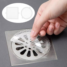 Load image into Gallery viewer, 30pcs Shower Drain Hair Catcher Self-Adhesive Floor Drain Stickers Disposable Mesh Sink Strainer Filter Bathroom Kitchen Drain Hair Filter

