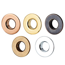 Load image into Gallery viewer, Replacement Copper Overflow Cover Basin Bathtub Overflow Outlet Decoration Cover Faucet Sink Silver Gold Black Brass Cover with Six-feet Ring
