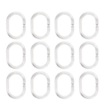 Load image into Gallery viewer, 12pcs/set Clear Shower Curtain Hooks Bathroom Curtain Replacement Plastic Rings Pole Rail Guide Hanger Household Bathroom Products
