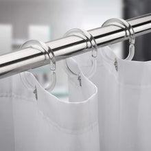 Load image into Gallery viewer, 12pcs/set Clear Shower Curtain Hooks Bathroom Curtain Replacement Plastic Rings Pole Rail Guide Hanger Household Bathroom Products
