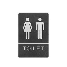 Load image into Gallery viewer, Bathroom Acrylic Label Self-adhesive Wall Mounted Toilet Guide Sticker WC Washroom Sign Mark Office Mall Removable Sticker
