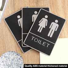 Load image into Gallery viewer, Bathroom Acrylic Label Self-adhesive Wall Mounted Toilet Guide Sticker WC Washroom Sign Mark Office Mall Removable Sticker
