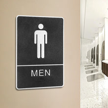 Load image into Gallery viewer, Bathroom Acrylic Label Self-adhesive Wall Mounted Toilet Guide Sticker WC Washroom Sign Mark Office Mall Removable Sticker

