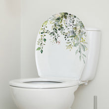 Load image into Gallery viewer, Green Plants Leaves Toilet Lid Stickers Self-ashesive Toilet Decoration Sticker Bathroom Waterproof Toilet Cover Decor Decal Sticker

