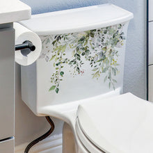 Load image into Gallery viewer, Green Plants Leaves Toilet Lid Stickers Self-ashesive Toilet Decoration Sticker Bathroom Waterproof Toilet Cover Decor Decal Sticker

