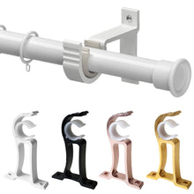 Load image into Gallery viewer, Thicken Aluminum Alloy Curtain Rod Brackets Home Ceiling Curtain Rod Installation Hook Room Drapery Wall Mounted Hanging Rack
