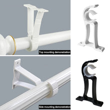 Load image into Gallery viewer, Thicken Aluminum Alloy Curtain Rod Brackets Home Ceiling Curtain Rod Installation Hook Room Drapery Wall Mounted Hanging Rack

