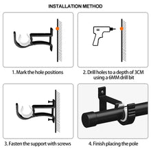 Load image into Gallery viewer, Thicken Aluminum Alloy Curtain Rod Brackets Home Ceiling Curtain Rod Installation Hook Room Drapery Wall Mounted Hanging Rack
