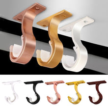 Load image into Gallery viewer, Thicken Aluminum Alloy Curtain Rod Brackets Home Ceiling Curtain Rod Installation Hook Room Drapery Wall Mounted Hanging Rack
