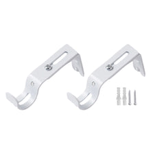 Load image into Gallery viewer, 2pcs Curtain Rod Bracket Adjustable Curtain Rod Installation Holders Universal Curtain Pole Rack Curtain Accessories
