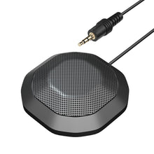 Load image into Gallery viewer, Portable 3.5mm Plug Conference Microphone 360° Omnidirectional Condenser PC Mic Plug &amp; Play Small Microphone for PC Laptop
