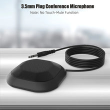 Load image into Gallery viewer, Portable 3.5mm Plug Conference Microphone 360° Omnidirectional Condenser PC Mic Plug &amp; Play Small Microphone for PC Laptop

