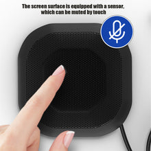 Load image into Gallery viewer, Portable 3.5mm Plug Conference Microphone 360° Omnidirectional Condenser PC Mic Plug &amp; Play Small Microphone for PC Laptop
