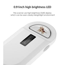 Load image into Gallery viewer, Cute USB 2.0 Animal Chip Reader 134.2kHz 125kHz Dog Cat Pet ISO 11784/85 Microchip Scanner Puppy Identification Rechargeable
