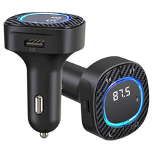 Load image into Gallery viewer, Car FM Transmitter Starry Atmosphere Light Bluetooth-compatible MP3 Player Type-C USB Port Charger Handsfree Call Auto Kit
