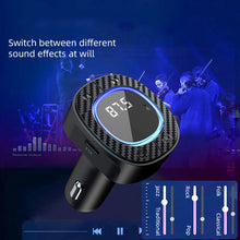 Load image into Gallery viewer, Car FM Transmitter Starry Atmosphere Light Bluetooth-compatible MP3 Player Type-C USB Port Charger Handsfree Call Auto Kit
