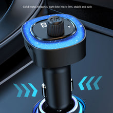 Load image into Gallery viewer, Car FM Transmitter Starry Atmosphere Light Bluetooth-compatible MP3 Player Type-C USB Port Charger Handsfree Call Auto Kit
